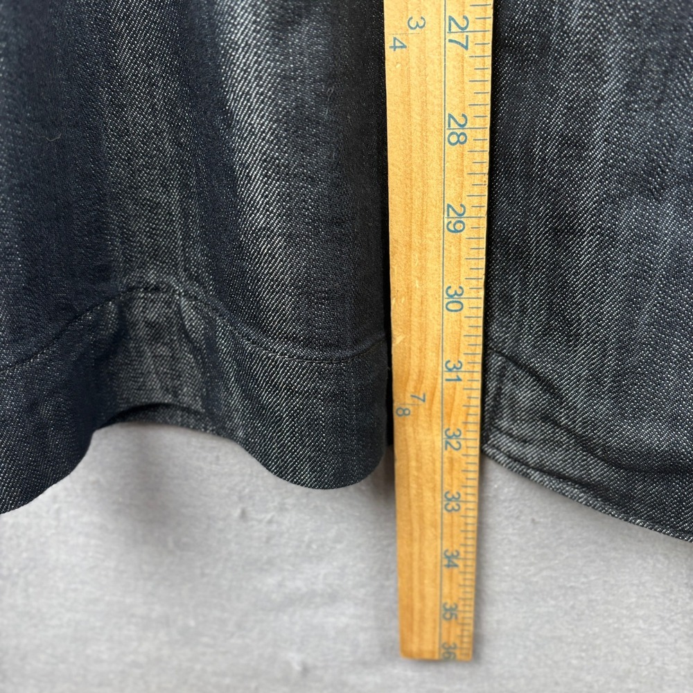 Mwah Denim Jacket Womens 1X Oversized Babydoll Button Front - Picture 9 of 10
